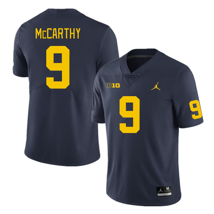 Michigan Wolverines #9 J.J. McCarthy College Football Jerseys Stitched Sale-Navy